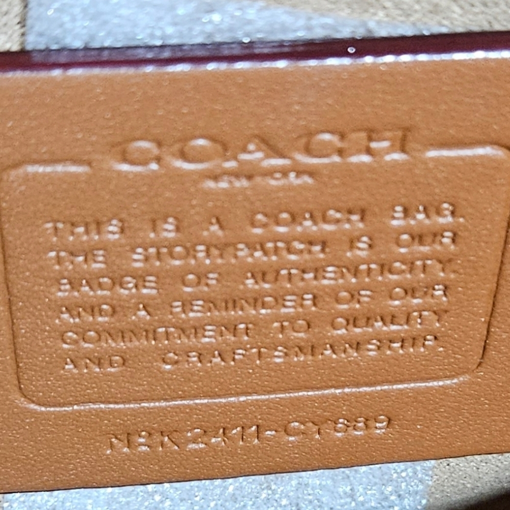 Coach NWTS Signature Cherry Klare Red and Gold Crossbody Bag - Picture 14 of 16